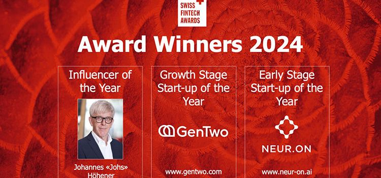 Plakat mit den Gewinnern der Swiss FinTech Awards 2024