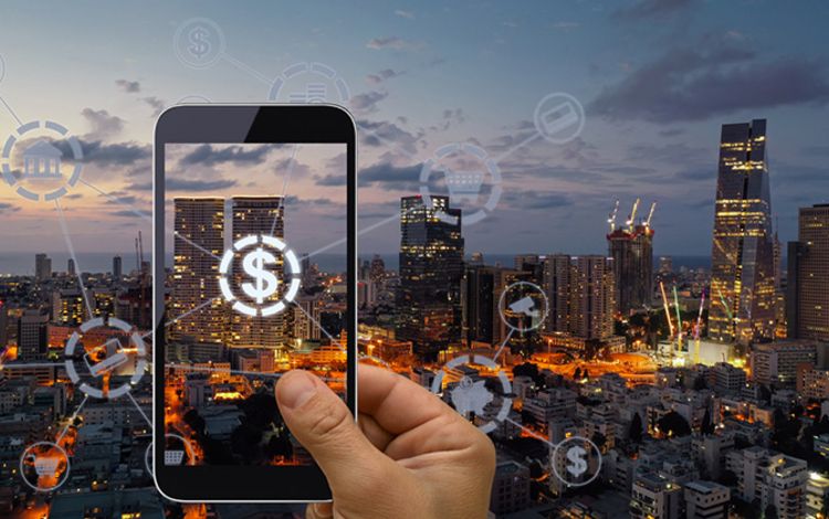 Smartphone mit Zugang zu Finanzen und Neo-Banken