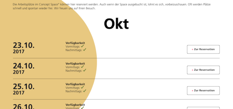 Arbeitsplatz, UBS Concept Space+