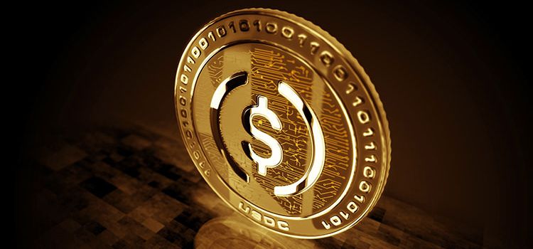 Stablecoin USDC als Münze dargestellt