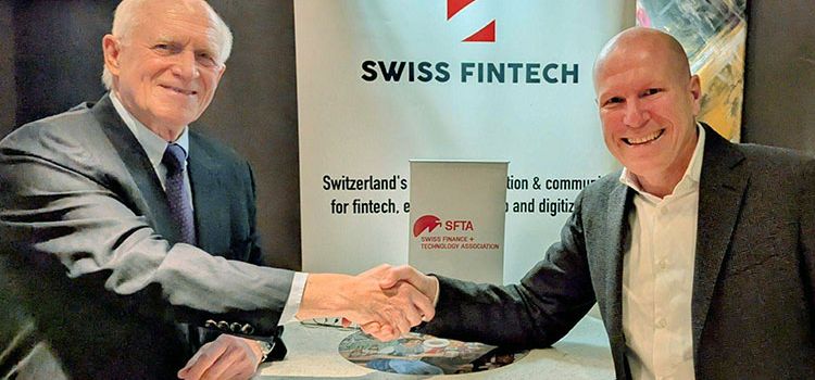 Philip Weights (Präsident SFTA) und Thomas Brändle (Präsident SFA), die beiden neuen Co-Präsidenten der Swiss FinTech Association (SFTA)