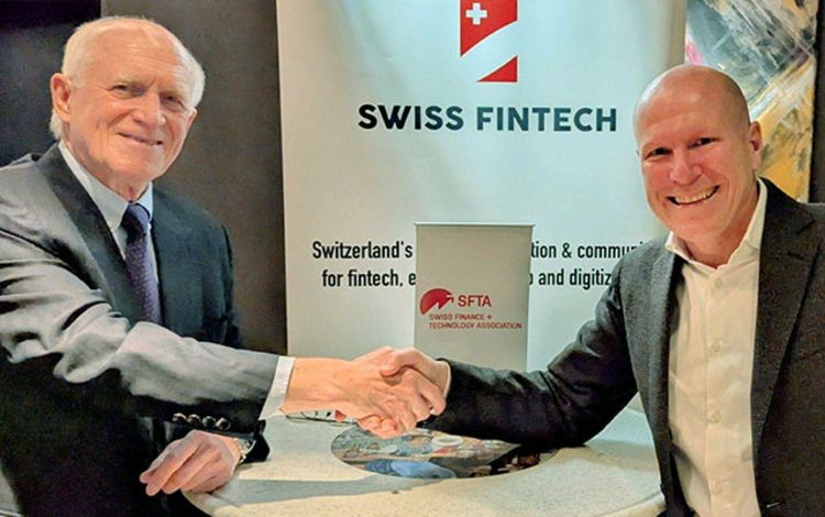 Philip Weights (Präsident SFTA) und Thomas Brändle (Präsident SFA), die beiden neuen Co-Präsidenten der Swiss FinTech Association (SFTA)