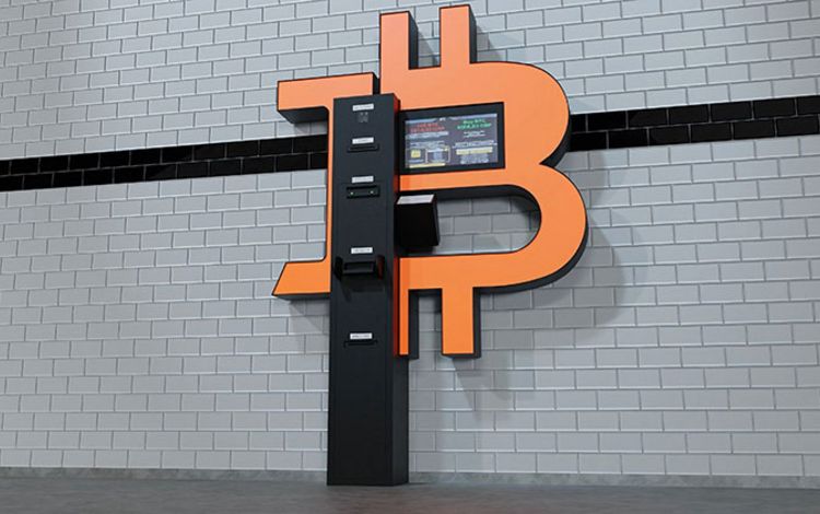 Bitcoin-Automat in einer Unterführung