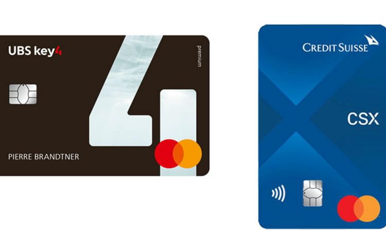 Kreditkarten von UBS Key4 und von CSX der Credit Suisse