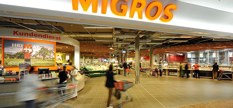 Migros Supermarkt von innen