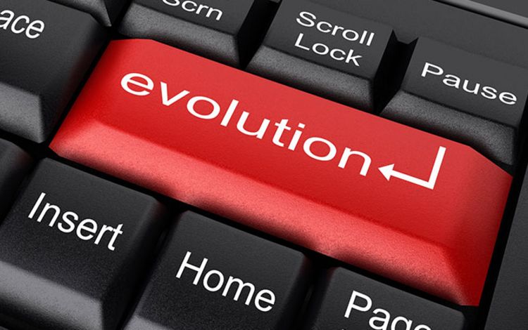 "Evolution" als Begriff auf einer PC-Tastatur