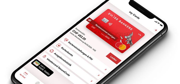 Smartphone mit der Swiss Bankers App