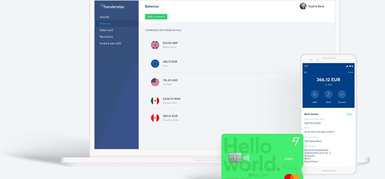 Transferwise Debitkarte