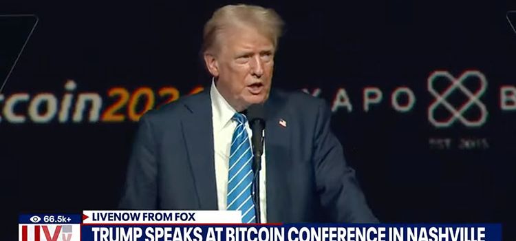 Donald Trump an der Bitcoin Conference Nashville 2024