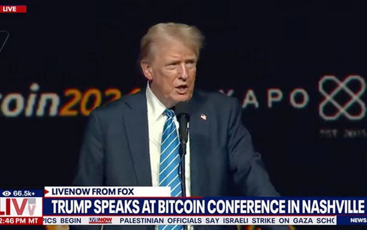 Donald Trump an der Bitcoin Conference Nashville 2024