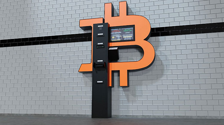 Bitcoin-Automat in einer Unterführung