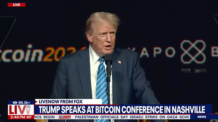 Donald Trump an der Bitcoin Conference Nashville 2024